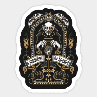 A Symphony of Horrors - Goth Horror Vampire Sticker